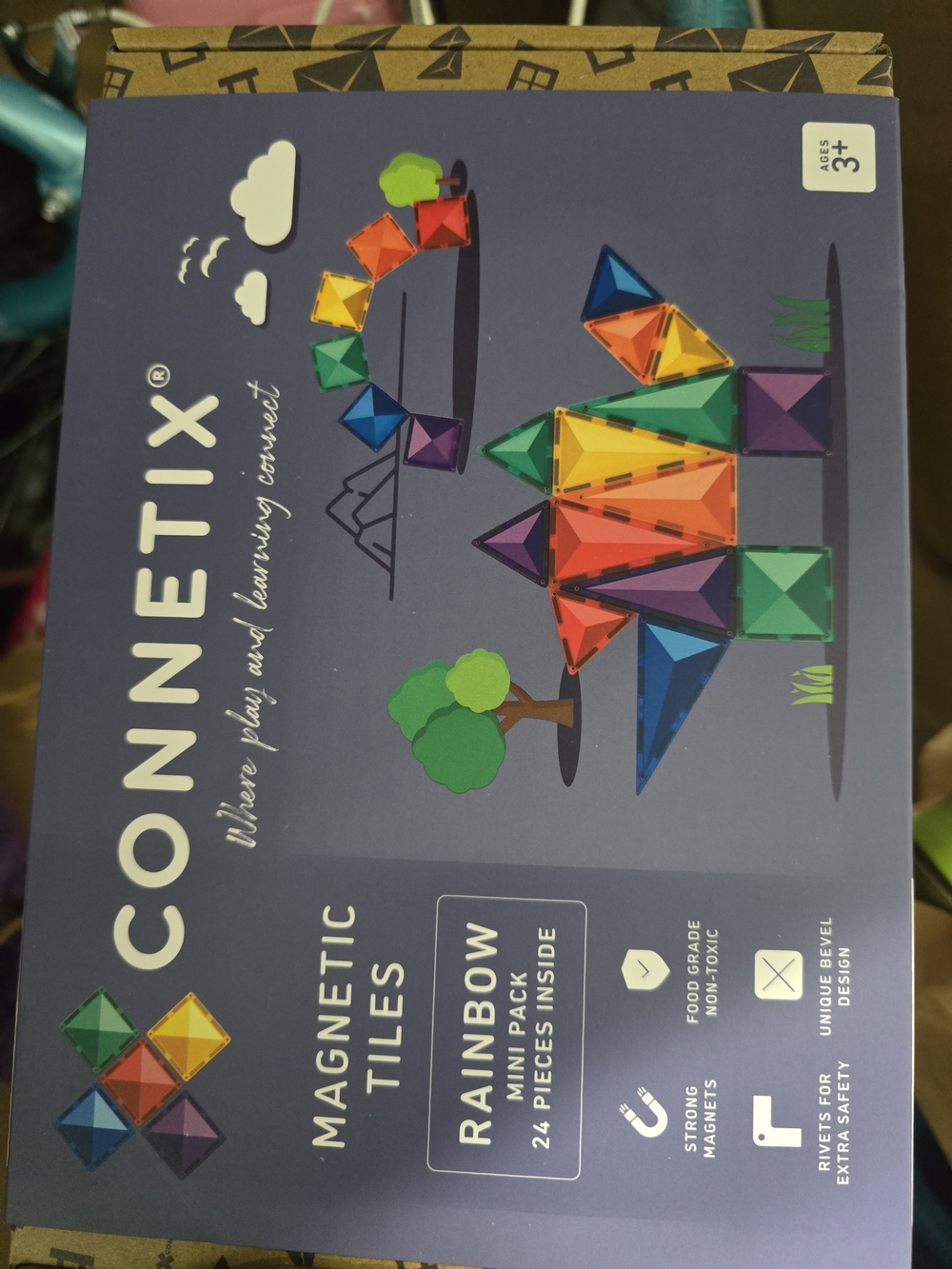 Magnetic Tiles Rainbow Mini Pack - 24 Pieces (Multicolor)